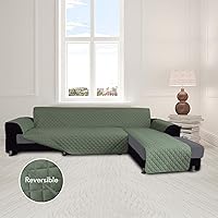 Vista 2 de Easy-Going Funda para sofá en forma de L, funda de sofá seccional, funda de chaise, funda de sofá reversible, protector de muebles para mascotas