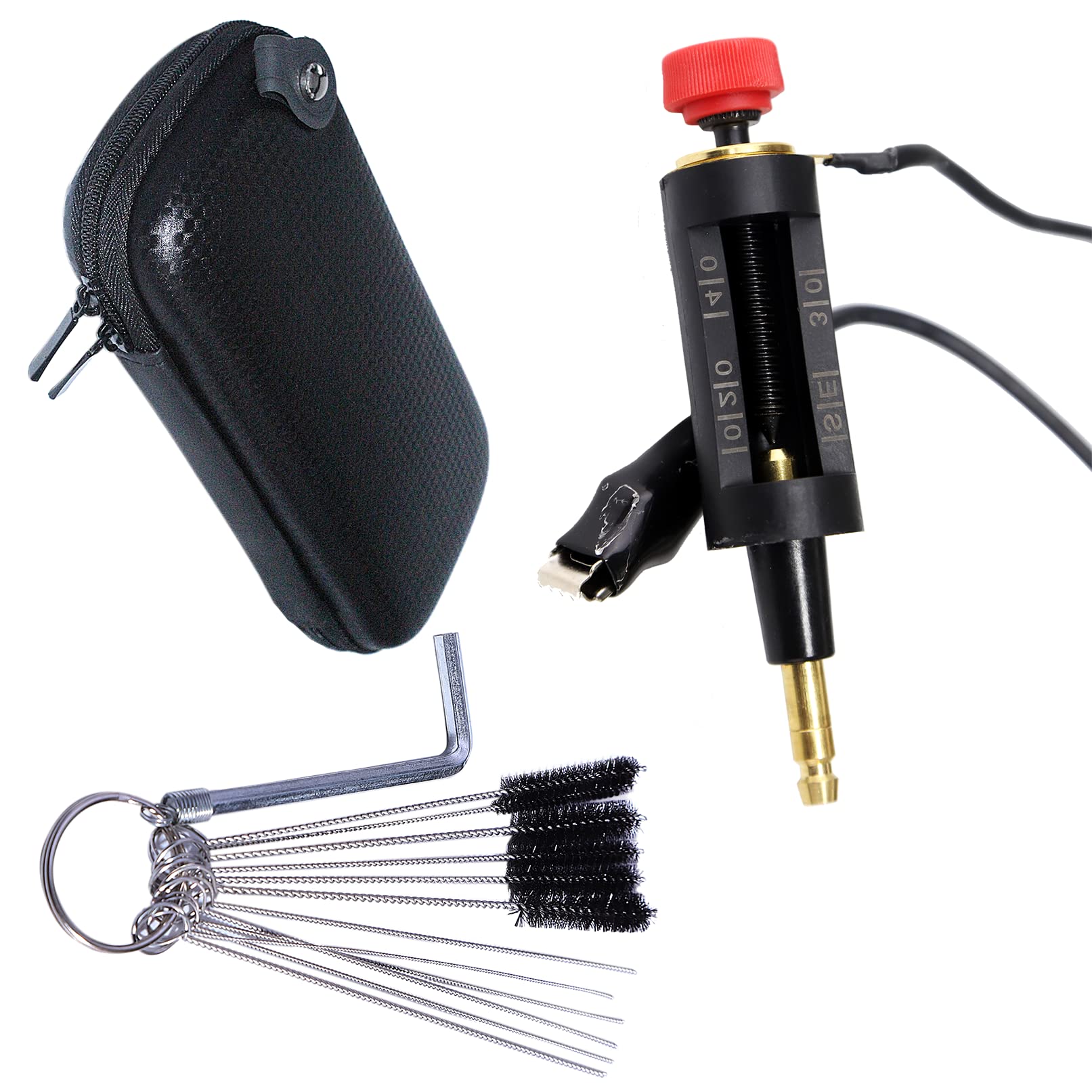 Kit Regolazione Carburatore con Tester per Candele per Stihl Husqvarna Walbro Zama, ADEFOL 10 Cacciaviti per Carburatore + Tester di Accensione + Spazzola per Pulizia + Borsa