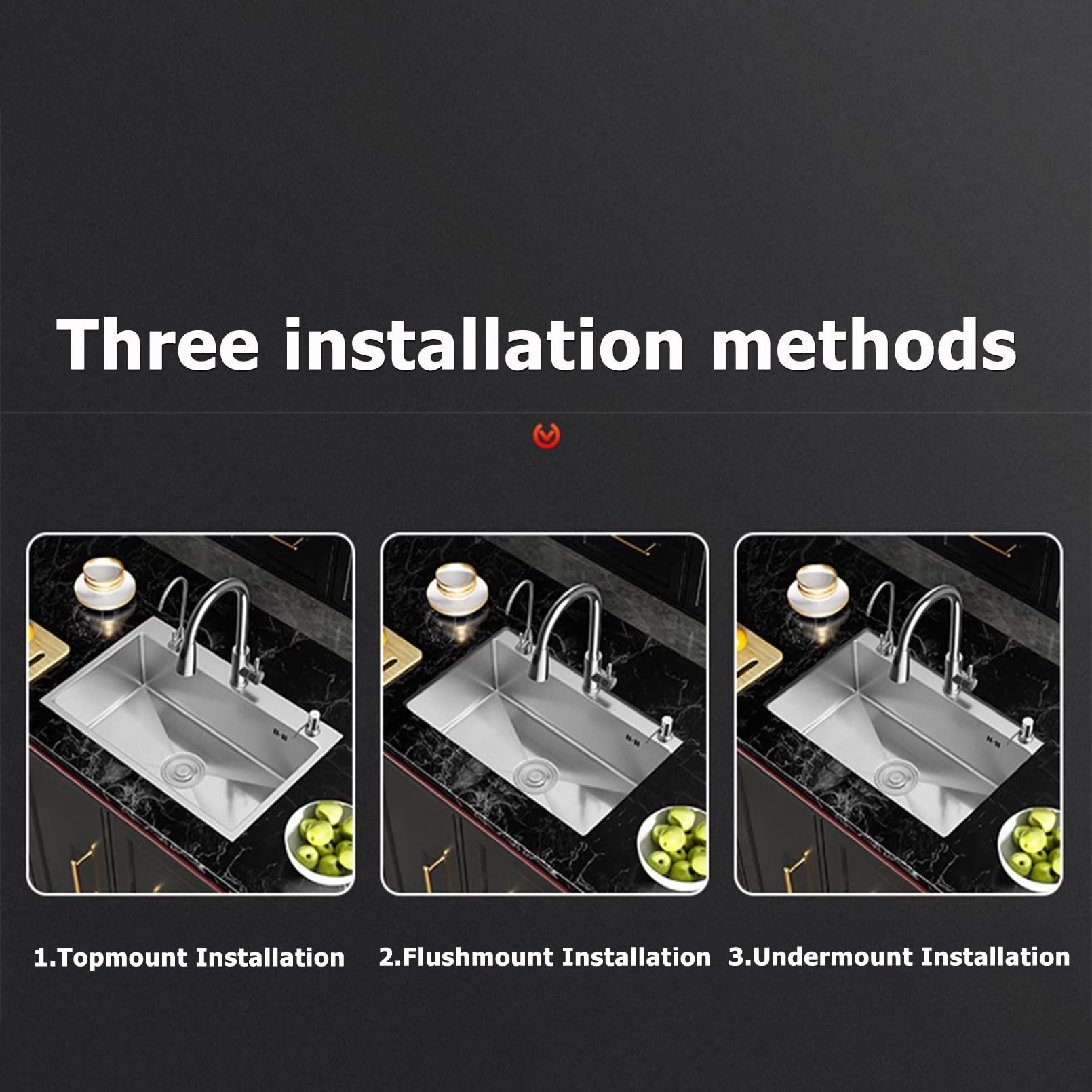 Genérico Fregadero cocinaFregadero De Acero Inoxidable Bajo Encimera Fregadero De Cocina Fregadero De Acero Inoxidable De 1 Seno Kit De Desagüe para Fregadero para Restaurante Bar Garaje Jardín Baños