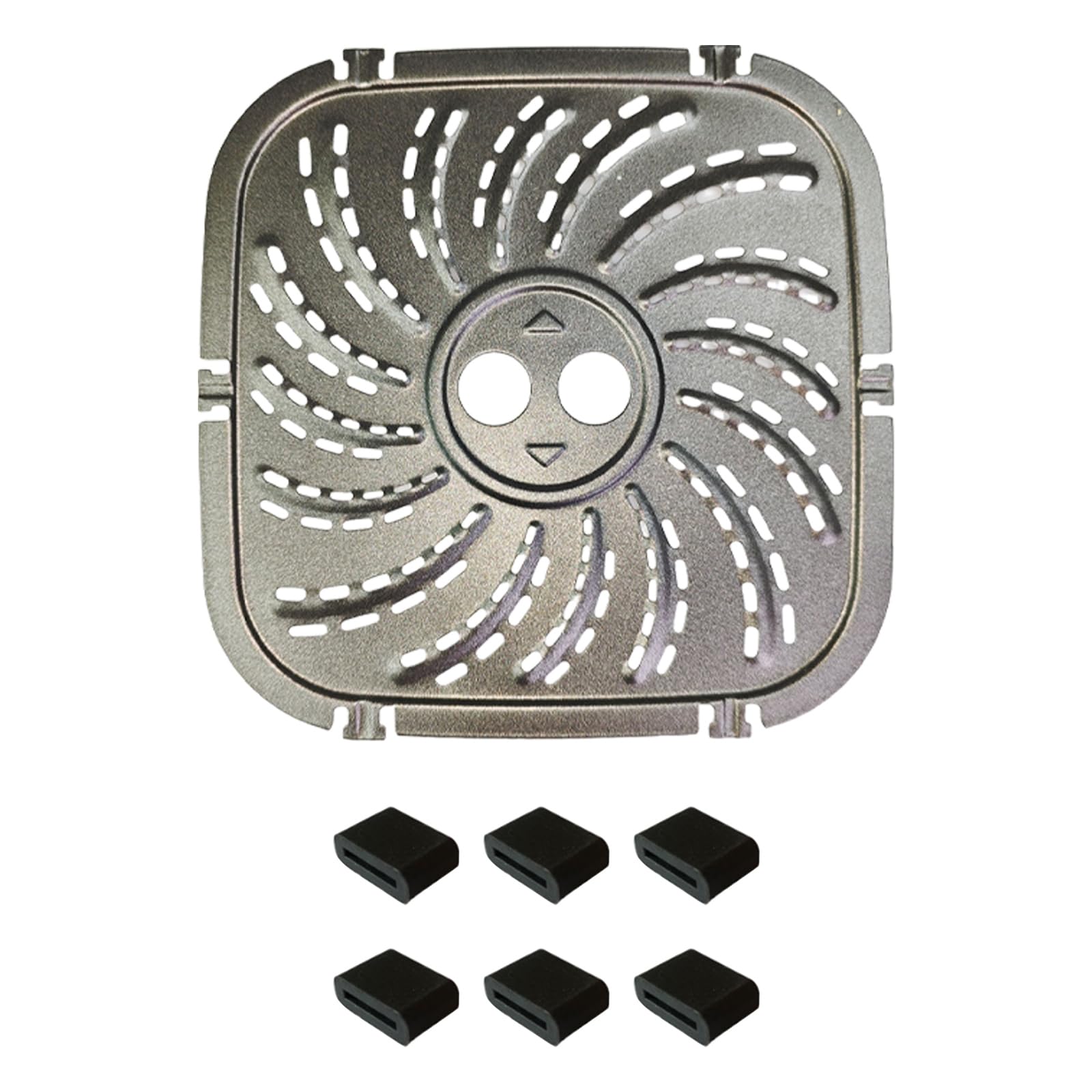 CRFFZ Nonstick Air Fryers Pad Baking Tray Cooking Liners Air Fryers Accessory Plate Carbon Steel Texture Replacement Tray