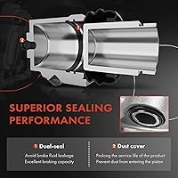 Vista 4 de A-Premium Conjunto de pinza de freno de disco compatible con modelos seleccionados de Chevy - Cobalto 2008-2010 2.0L 2.2L 2008 2.4L, HHR 2008-2010
