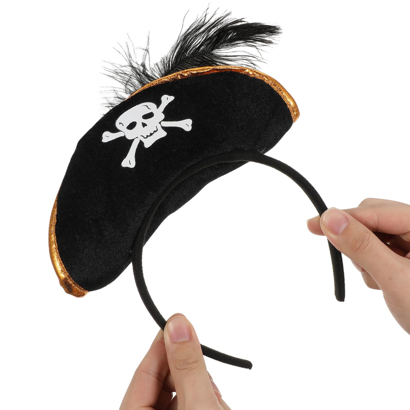 MAGICLULU Pirate Captain Hairband Skull Pattern Headband for Halloween Party Dress-up Costume Accessory for Adults and Kids - Image 3