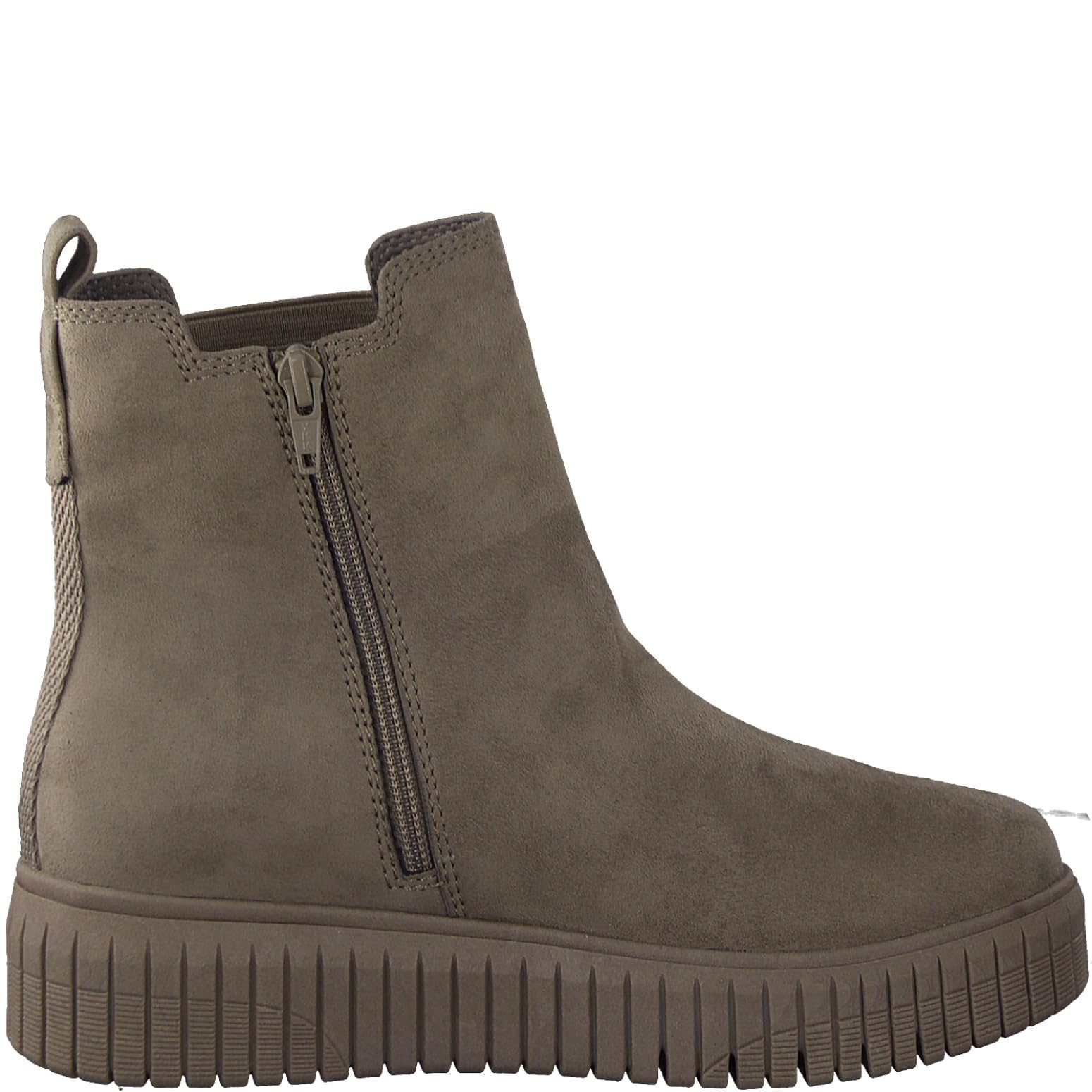 Jana Women's Softline 8-25461-41 Komfortable Mehrweite Bequemschuh Modisch Schlupfstiefel Alltagsschuhe Chelsea Boot, Stone, 3.5 UK