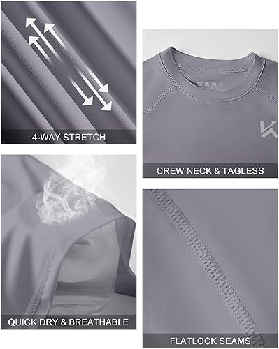 Miniatura 3 de Camiseta de compresión de manga larga para niños y jóvenes, para fútbol, béisbol, absorbe la humedad, capa base atlética