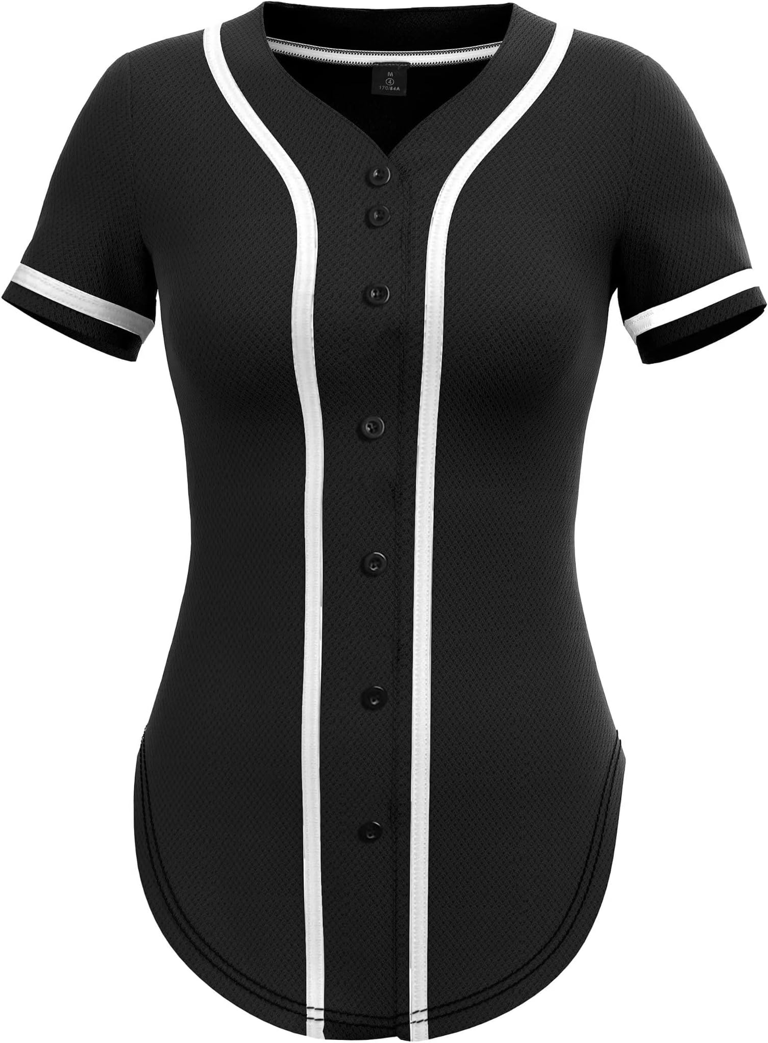 DHSPKNWomens Baseball Jersey Button Down Blank Plain Softball Jersey Short Sleeve Hip Hop Shirt Active Team Sports Uniforms