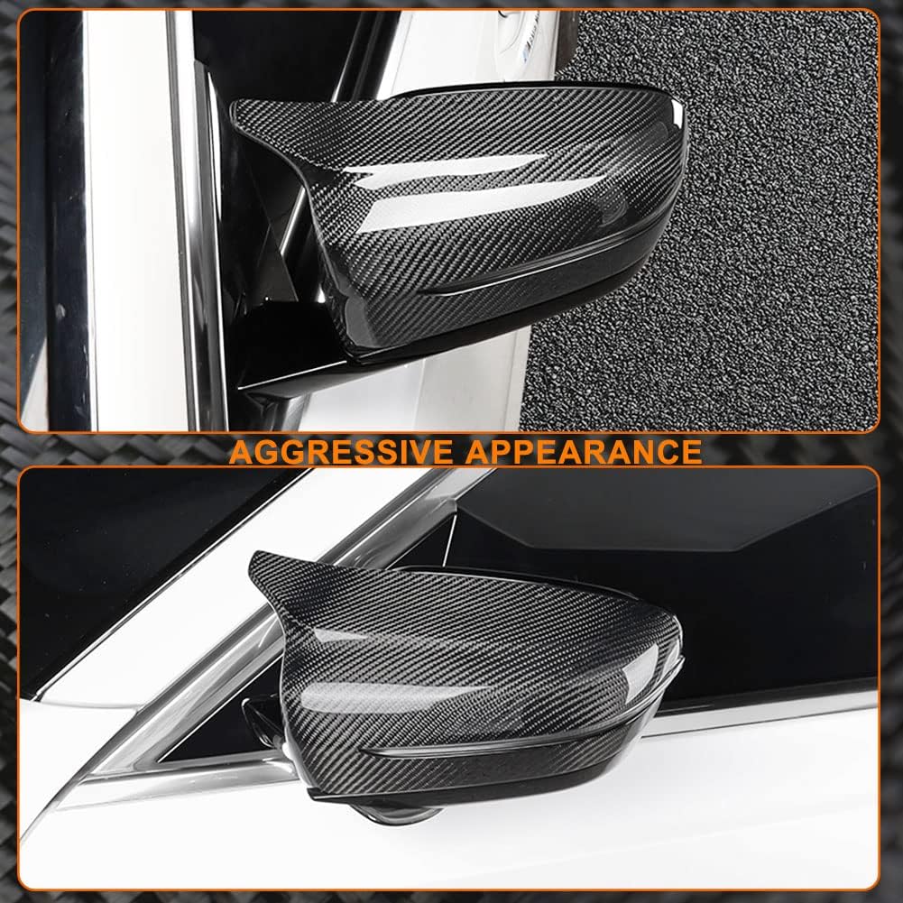 MCARCAR KIT G20 Carbon Fiber Mirror Caps for BMW 3 Series G20 G21 2019-2022 320i 330i 330e M340i Sedan/Wagon Side Rearvi 2