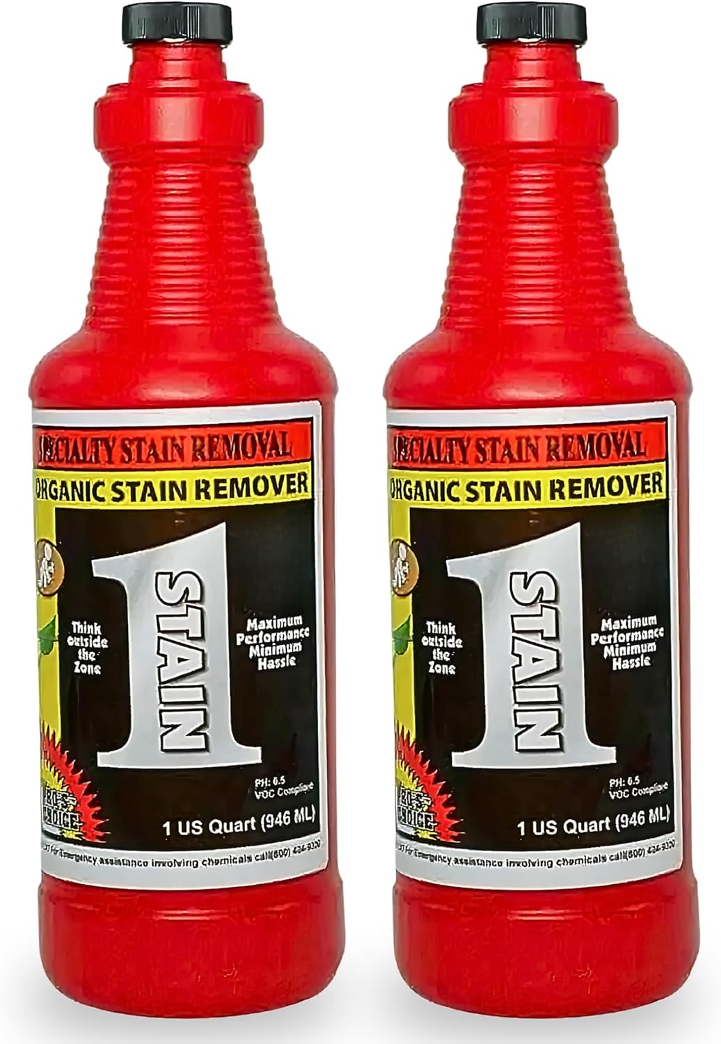 Pro's Choice Stain 1, Effective & Incredible Spot Remover for Fabric, Organic Stain Remover Laundry Cleaner, Grease & Spot Cleaner for Clothes, Use as Stain Treater Spray for Carpet & Couch, 2 Pack