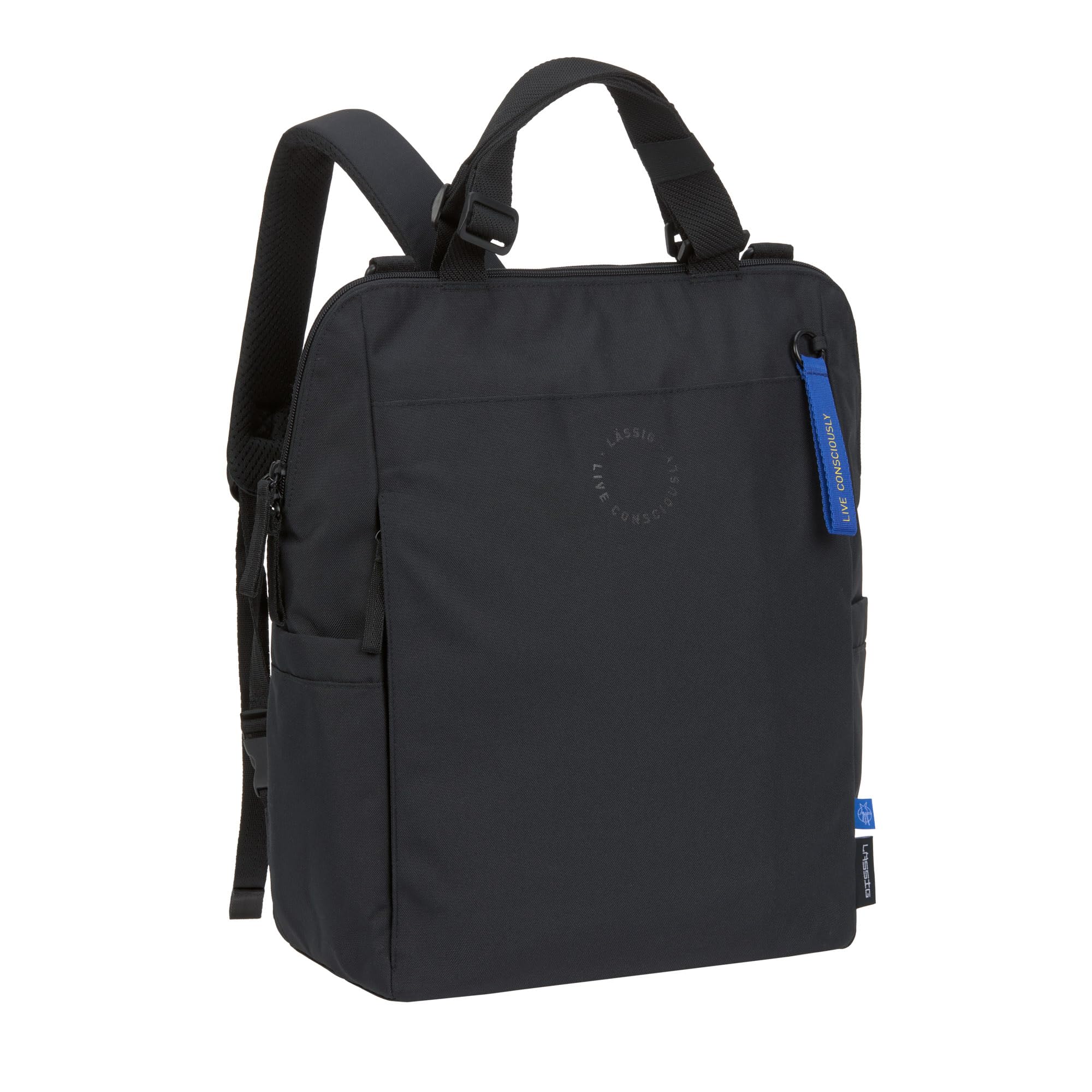 LÄSSIG Zaino fasciatoio per neonati con fasciatoio, attacco per carrozzina, tasca in rete/GRE Conversion Backpack