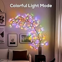 Vista 5 de Luces de vid de sauce encantado para decoración del hogar con 160 LED, luz de decoración de pared activada por voz de 8.2 pies, compatible