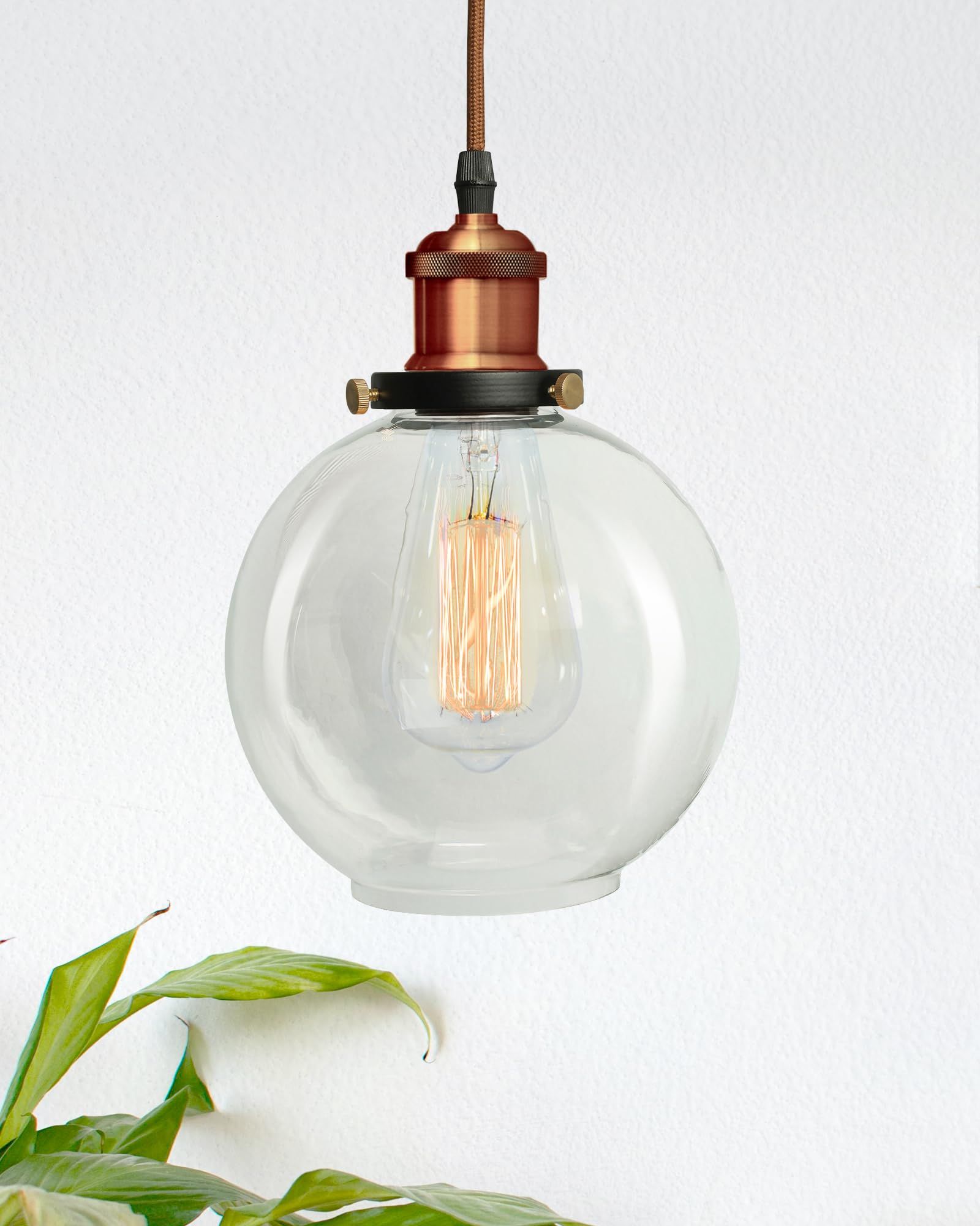 Vintage Yellow Pendant Light - Retro Industrial Chandelier -9
