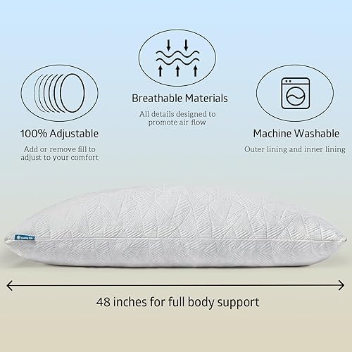 Miniatura 6 de Almohada corporal para adultos, almohada larga para cama, almohada de cuerpo completo para dormir de lado, almohadas de embarazo suaves para dormir,