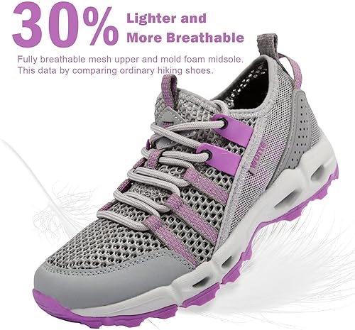 Miniatura 4 de MAINCH Zapatos de agua de senderismo para mujer, de secado rápido, para deportes al aire libre