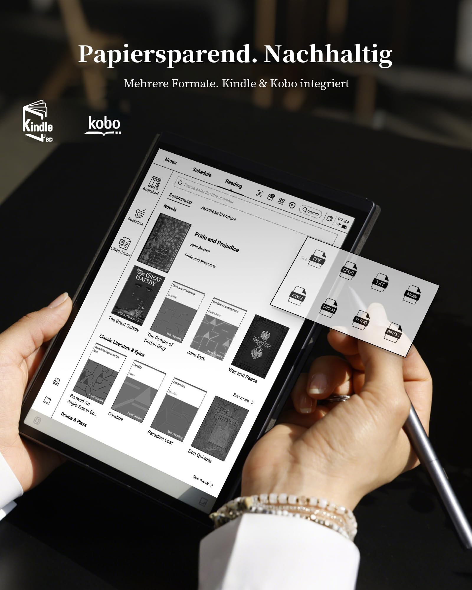 AINOTE Air 2 Hülle 20,8 cm 8,2 Zoll AI-Notizbuch-Tablet 24 Stufen Licht Stift Sprach-zu-Text Transkription mehrsprachig