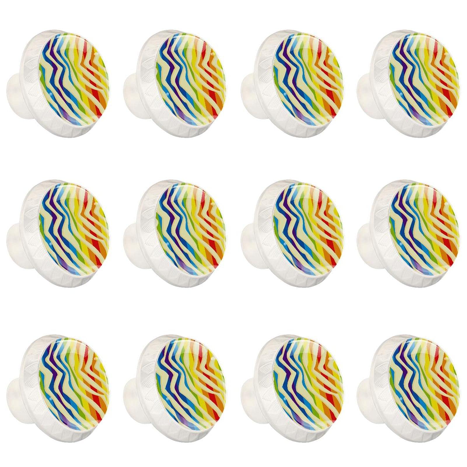Boutons de placard pour chambre d'enfant poignée ronde décorative multicolore x12