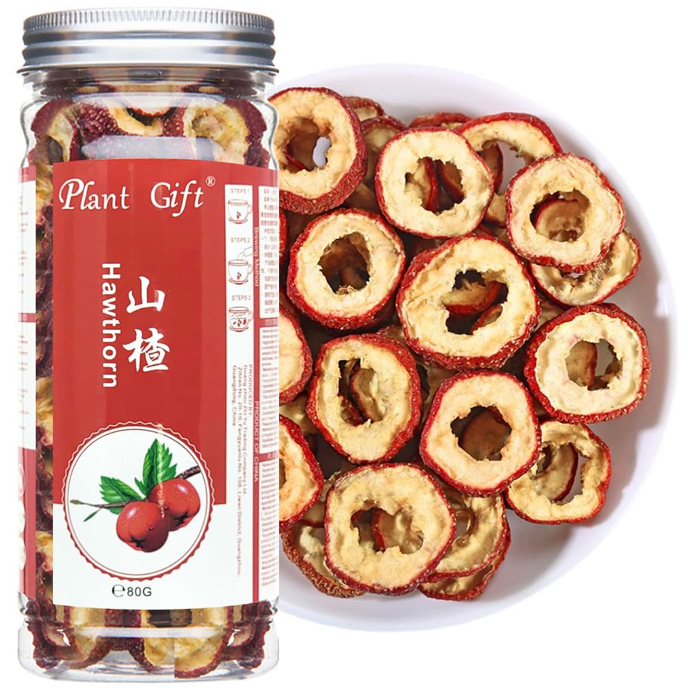 PlantGift Baie d'aubépine 80 g Herbe médicinale de Chine (Shanzha/Aubépine séchée) en vrac séchée, baies d'aubépine