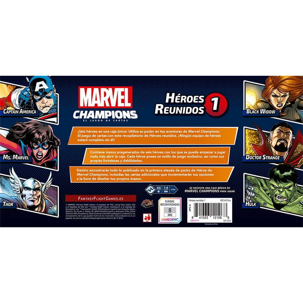 Fantasy Flight Games - Marvel Champions: Héroes Reunidos 1 - Juego de Cartas en Español