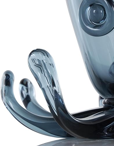 Miniatura 5 de Deco 79 Escultura decorativa de pulpo de cristal, bonita estatua de decoración del hogar con tentáculos curvos, figura decorativa de 9 x 9 x 8