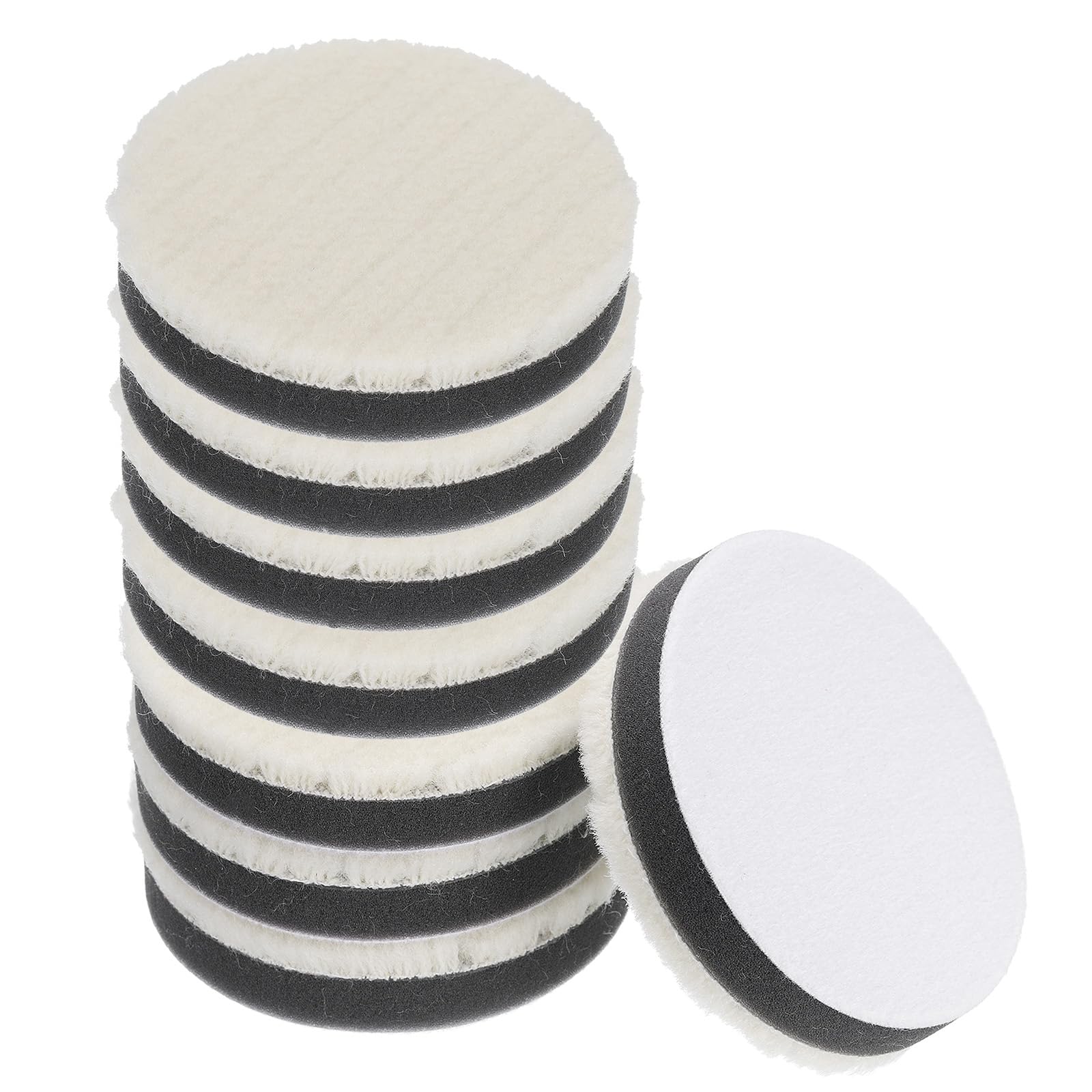 Wool Felt Polishing Pads - 8 Pack for Orbital Buffers -10