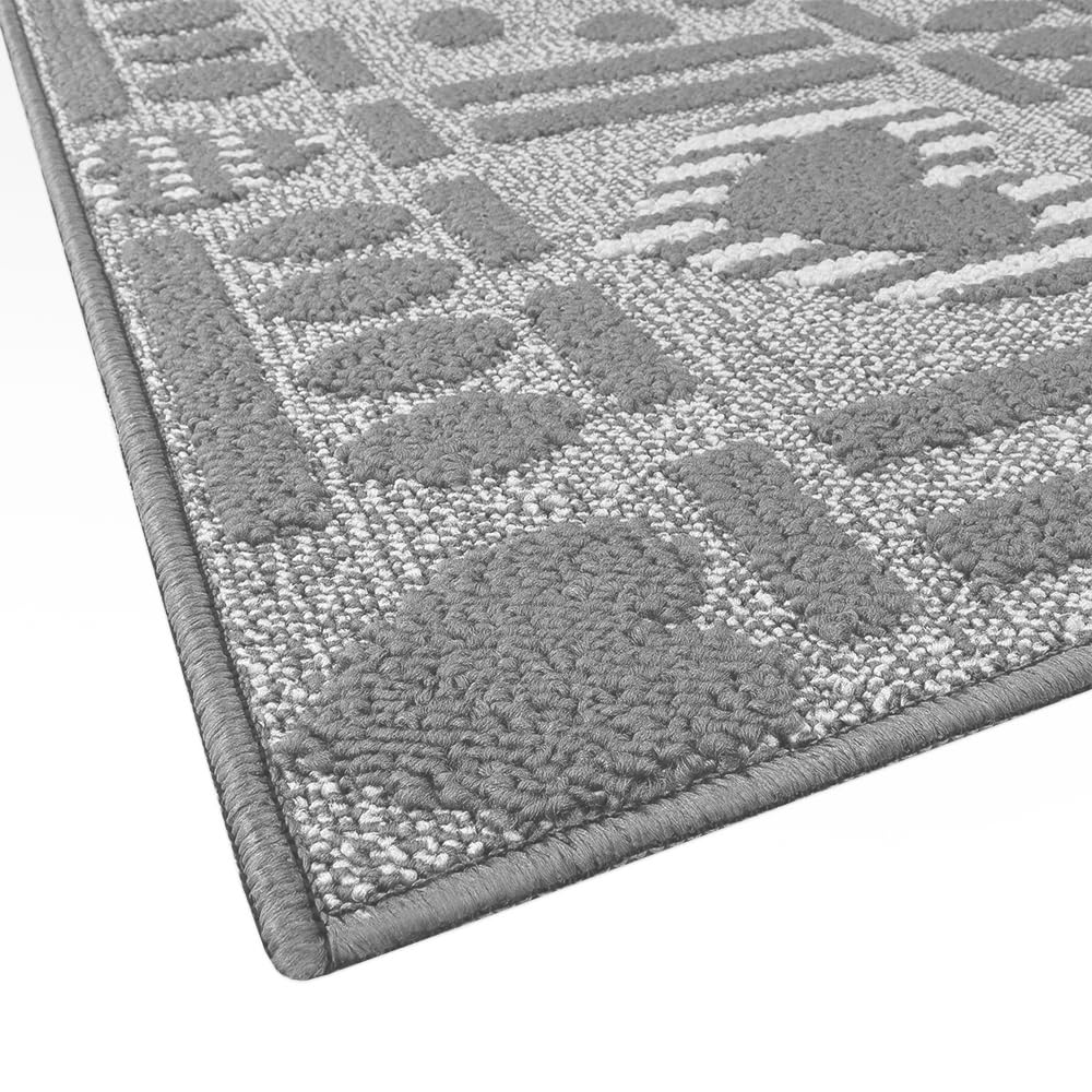 emmevi Tappeto Cucina Angolare Fantasia Cuori 3D Passatoia Ad Angolo Su Misura Antiscivolo Bordato fino a 400cm