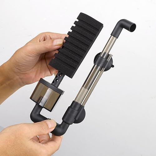 Miniatura 5 de Carefree Fish Esponja de filtro de acuario para pecera, filtro de burbujas silenciosas con 3 esponjas y 1 bolsa de bolas de cerámica filtradas para