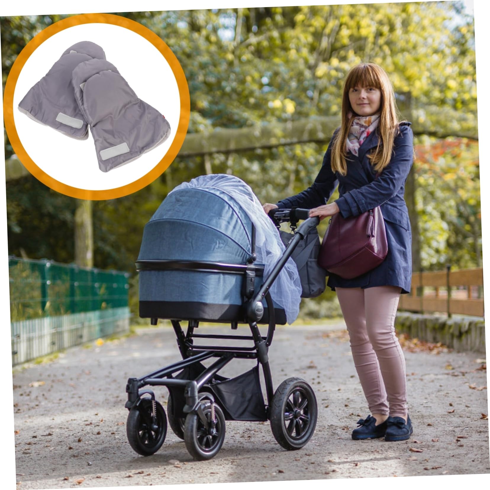 LIFKOME 2pares Guantes Calentadores De Manos Para Cochecito Impermeables y Aislantes Protege Tus Manos Del Frío Invierno Accesorios De Cochecito Para Paseos Al Aire