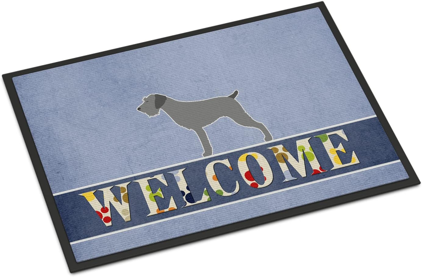 Caroline's Treasures BB5515JMAT German Wirehaired Pointer Welcome Doormat 24x36 Front Door Mat Indoor Outdoor Rugs for Entryway, Non Slip Washable Low Pile, 24H X 36W