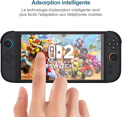 NEW'C Verre Trempé pour Nintendo Switch 2, Vitre Protection Écran - 4