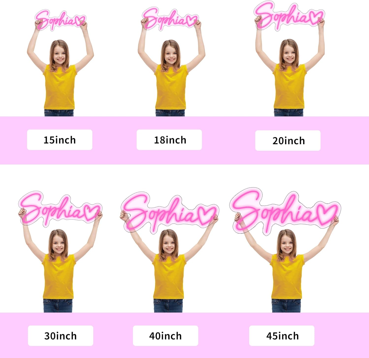 Custom Neon Signs for Wall Decor, HancraStore Personalized LED Neon Name Lights for Wedding Bedroom Home Decor Game Room Bar Salon Birthday Party Business Logo (Optional 18" to 60")