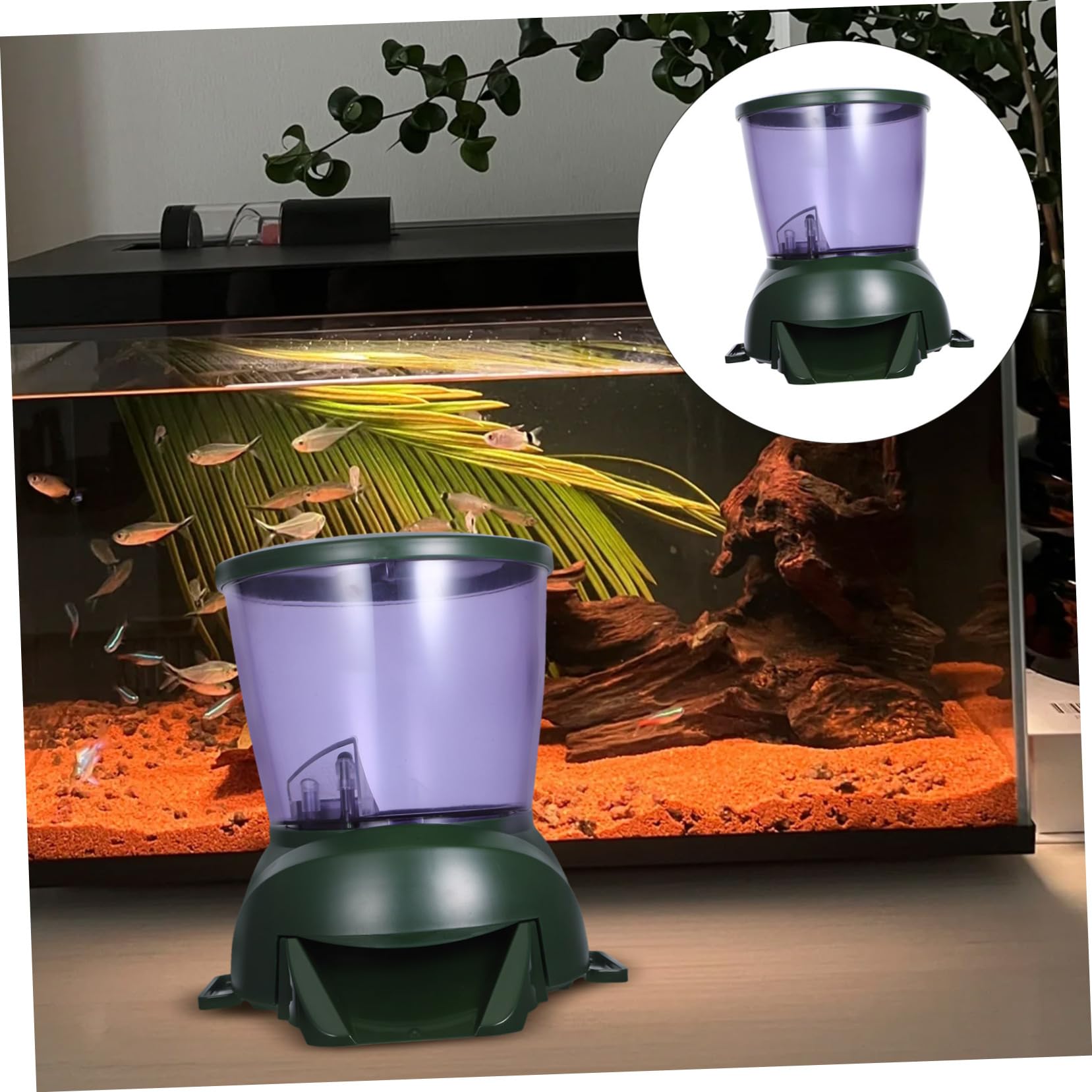 Housoutil Comedero para Peces Automático LCD Temporizado para Acuario Días De Alimentación