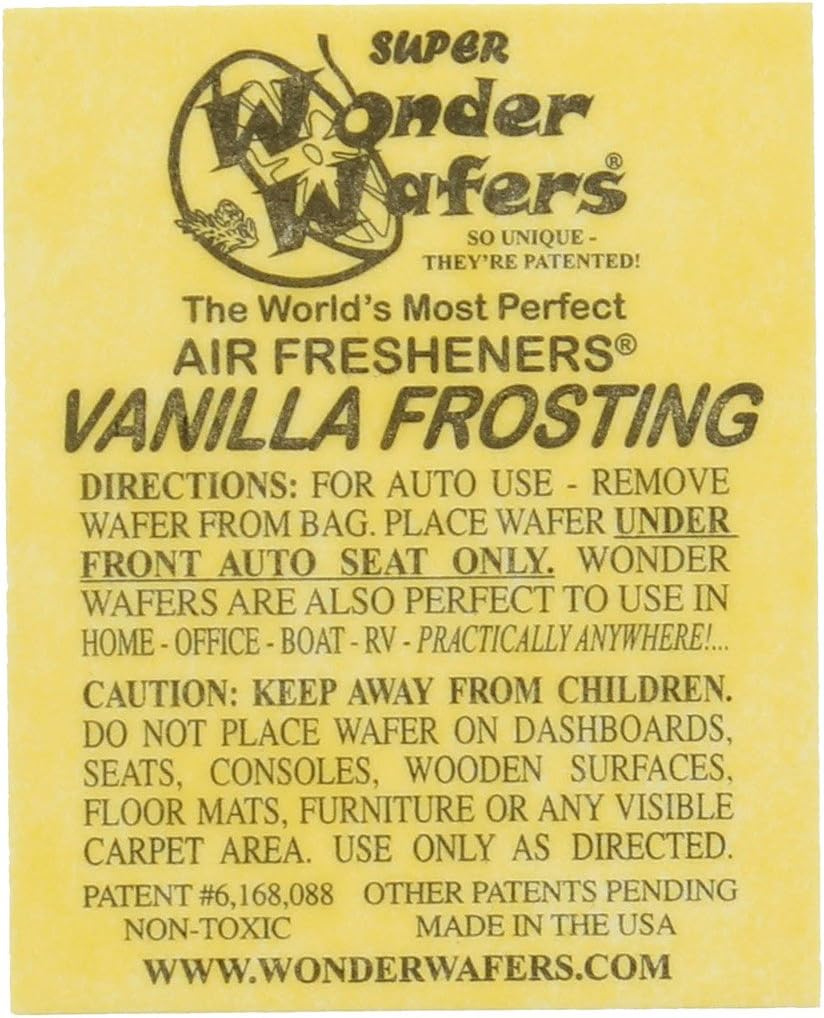Wonder Wafers 25 CT Individually Wrapped Vanilla Frosting Air Fresheners
