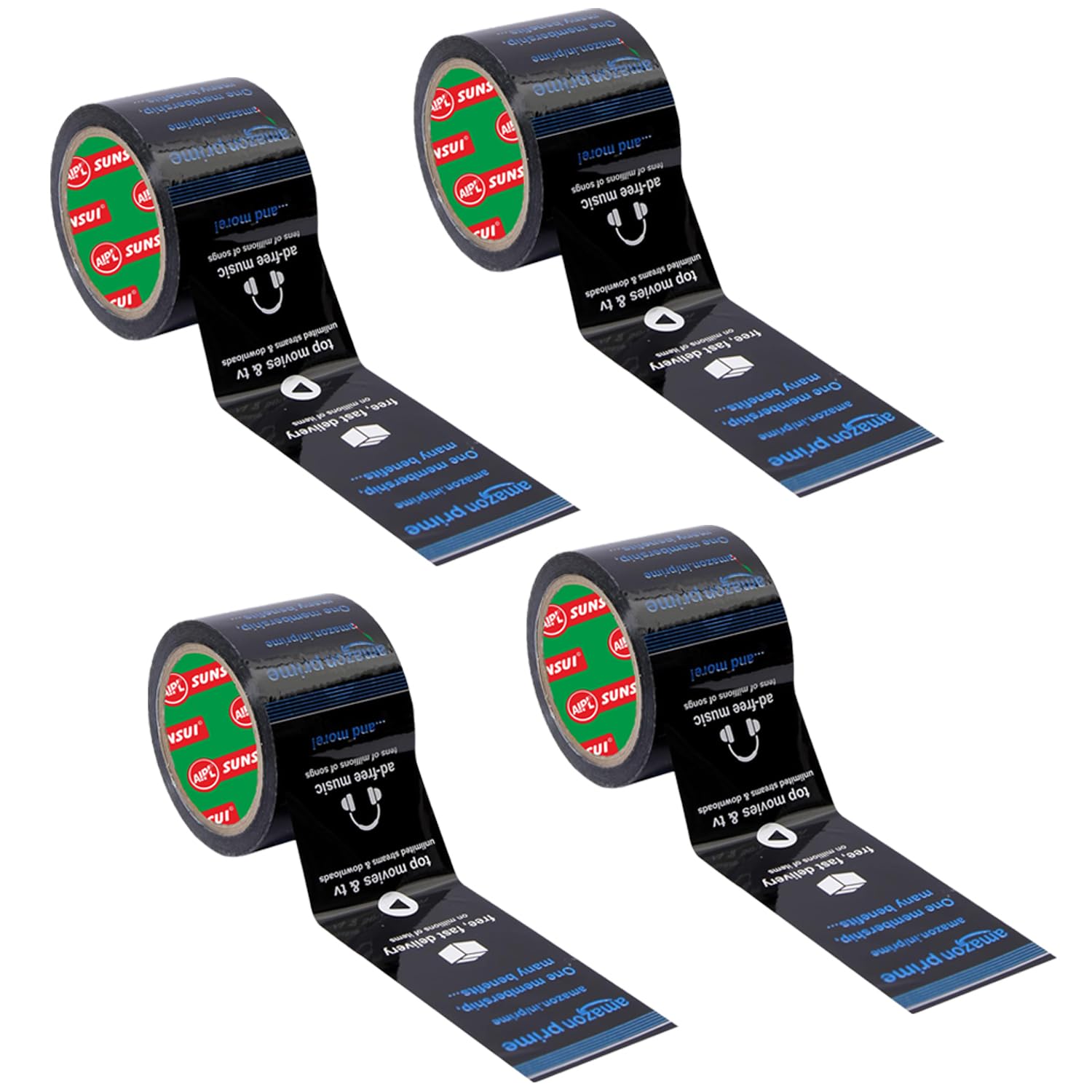 Pack of-4, Self-Adhesive Amazon Printed Prime Packing Cello Tape - 65 Meters in Length - 72mm Width, BOPP Industrial Packaging Tape for E-Commerce Box Packing-image-44