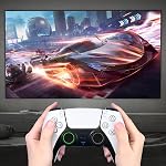 DLseego 4PCS Thumb Grips Caps for Xbox One X S PS5 PS4 PS3 PlayStation DualSense Switch Pro Wireless Controller Steam Deck, Soft Silicone Anti-Slip Button Cap Joystick Cover - Black 1