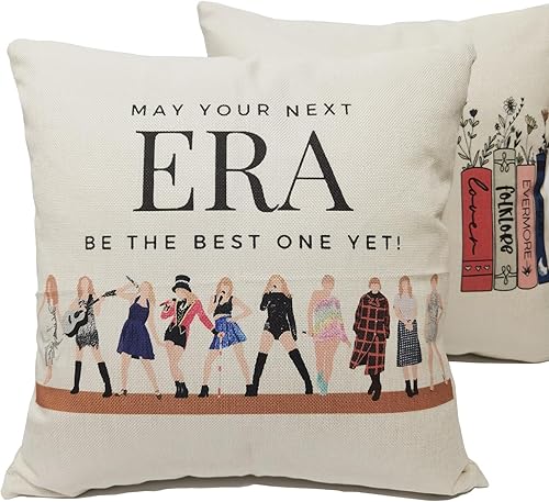Miniatura 2 de Comanro Fundas de almohada para amantes de la música, serie Taylor Gifts Merch, fundas de almohada de 18 x 18 pulgadas, funda de almohada decorativa