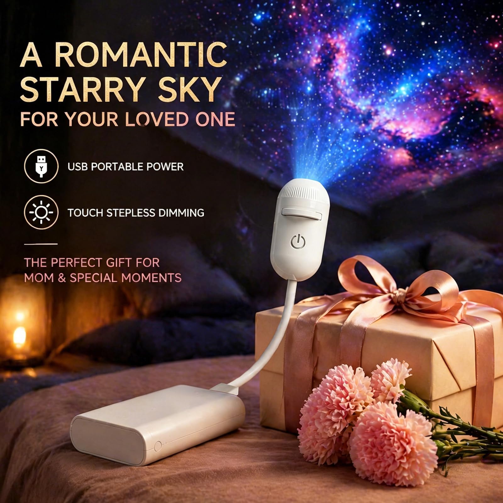 Pipihome Galaxy Projector Night Light, 12 in 1 Sternenhimmel Projektor | Projektor Sternenhimmel für Schlafzimmer Deko, Nachtlicht Sternenhimmel Galaxy Projektor Geschenke für Kinder Erwachsene