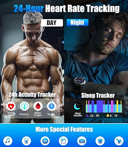 Miniatura 6 de LIGE Reloj inteligente deportivo con GPS para hombre, brújula con llamadas, más de 170 modos deportivos, rastreador de fitness, podómetroIP68