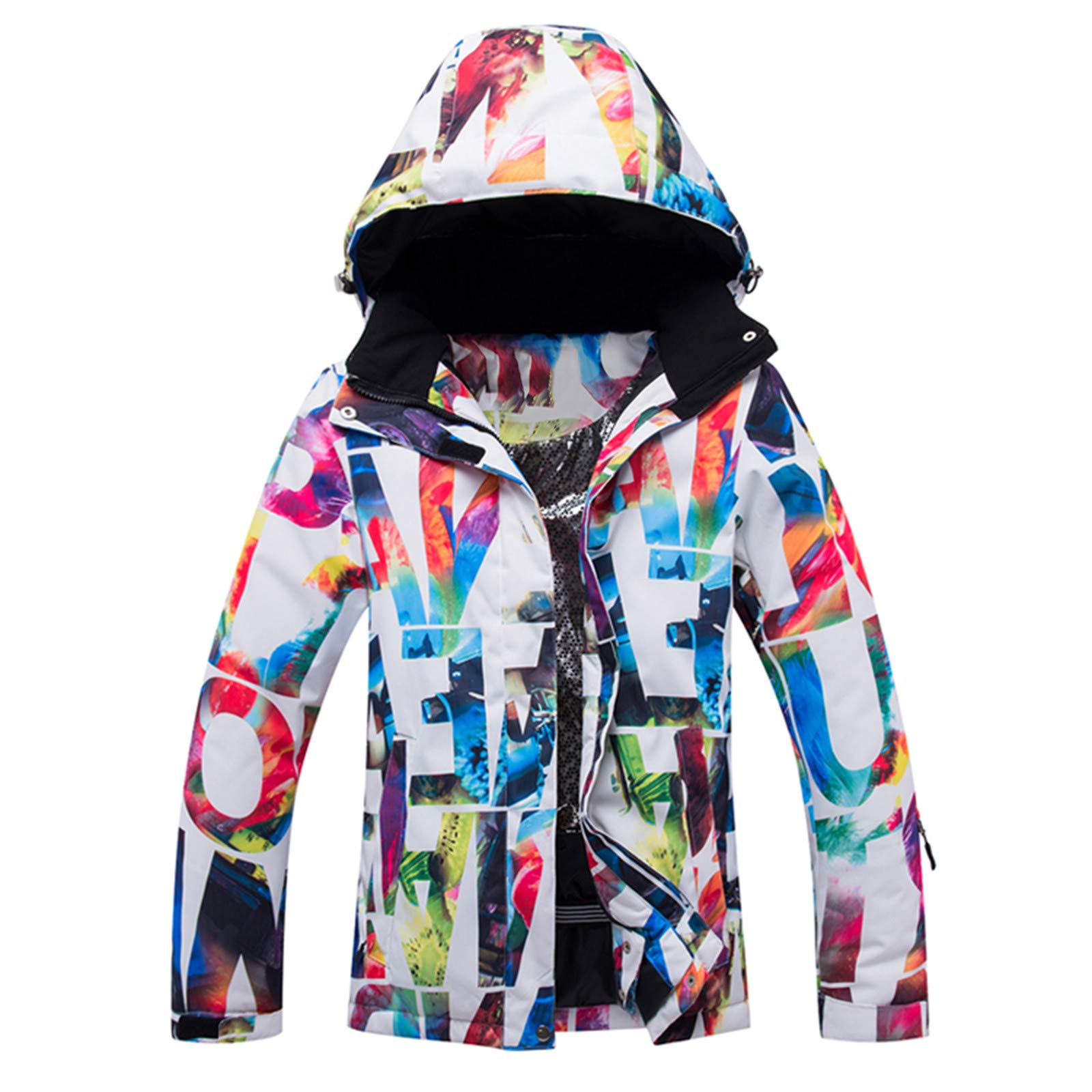 Generisch Giacca da sci professionale da donna con tecnologia impermeabile antivento per attività snowboard, abbigliamento casual caldo