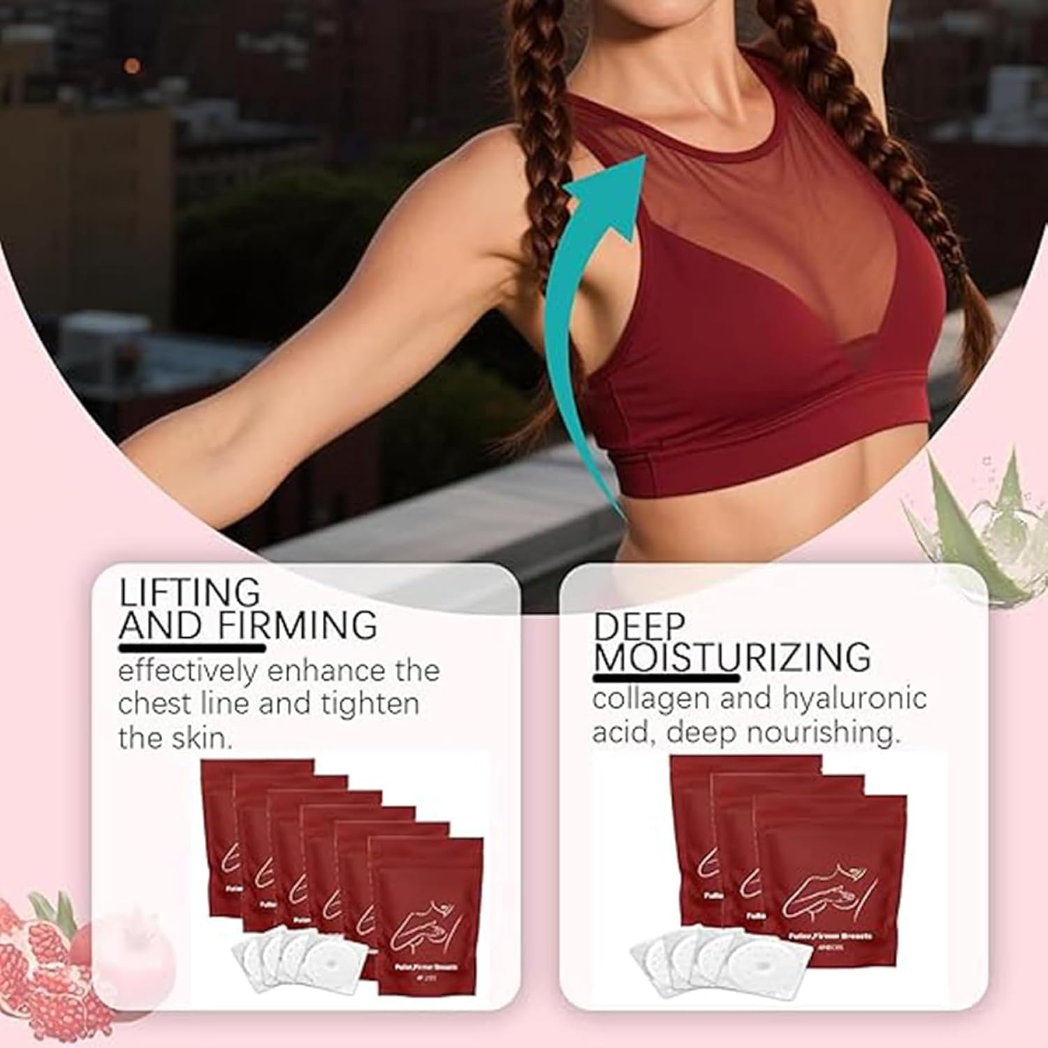 New Breast Patches Natural Breast Enhancement Solution Designed Specifically for Women 40+, Natural Lift Support