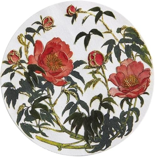 Miniatura 3 de Flores naranjas con bordado dorado Tarjeta de recuperación