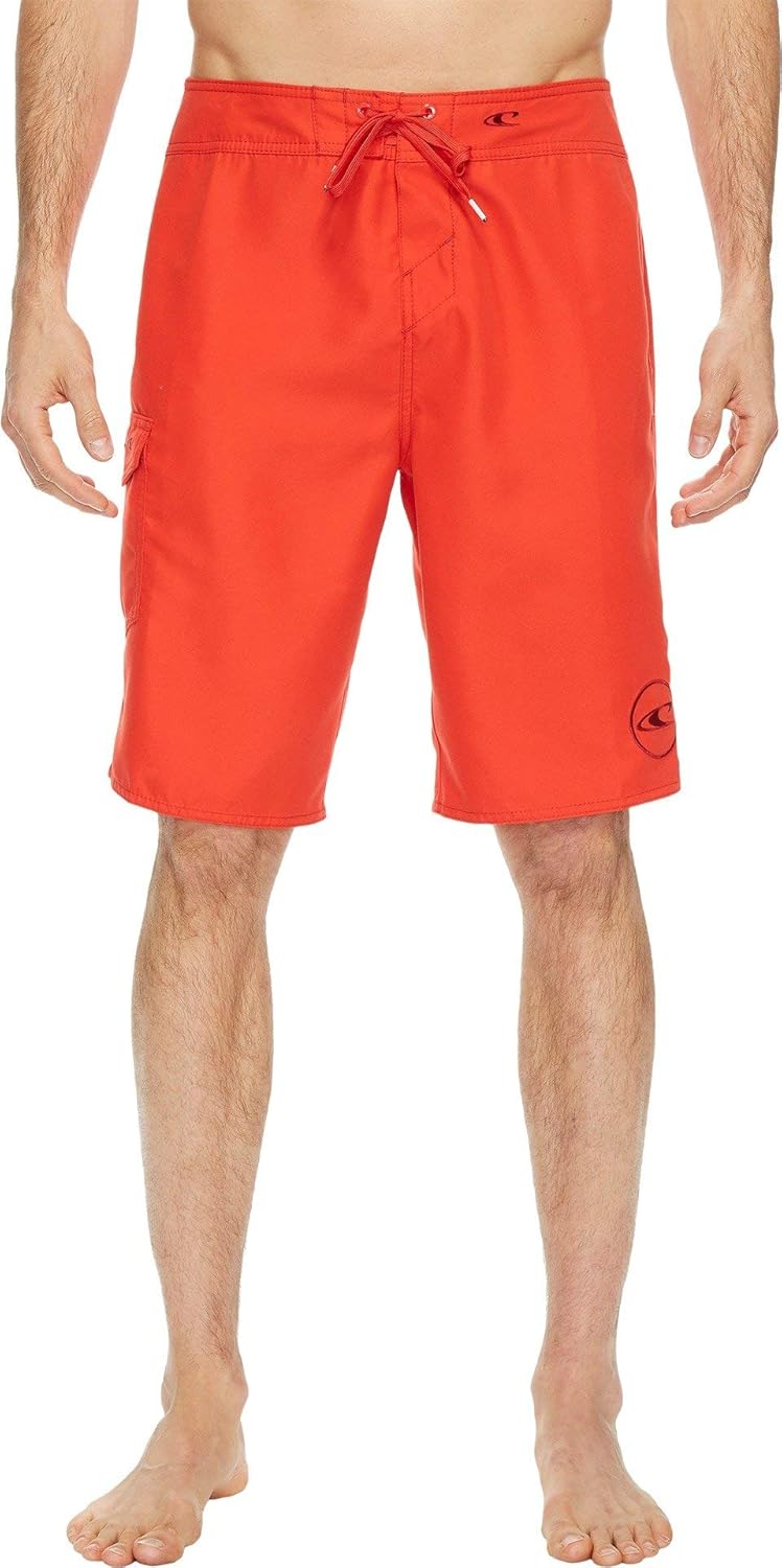 O'NEILL Men's 21 Inch Solid Boardshorts-Water Resistant Swim Trunks for Men with Quick Dry Stretch Fabric and Pockets