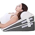 Axelrod Bed Wedge Pillow Set Foam | Adjustable Pillows for Back, Leg and Knee Pain Relief | Post Surgery Ortho Pillow – Anti Snoring, Heartburn, Acid Reflux & GRED Indigo