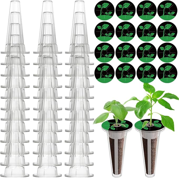 Oliz 50 Pack Hydroponic Grow Baskets with 51PCS Seed Pod