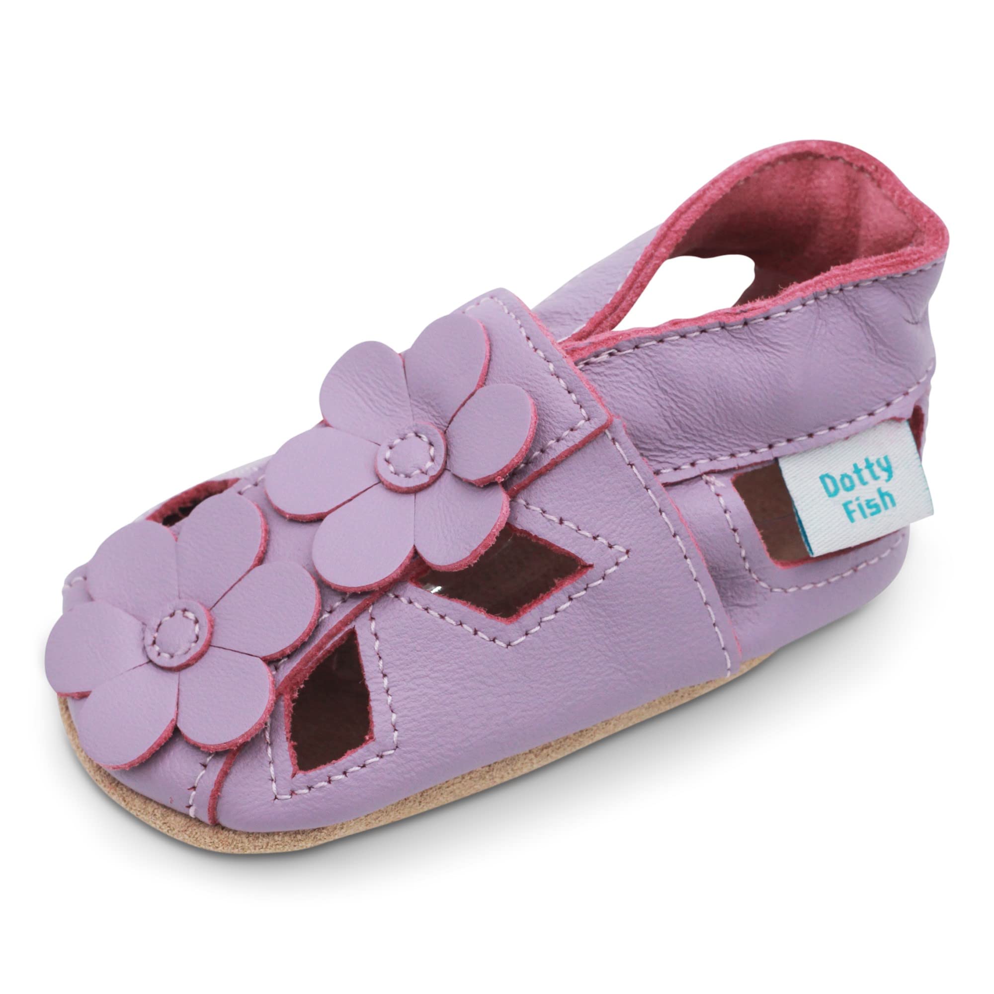 Dotty Fish Soft Sole Leather Sandals for Babies & Kids – Barefoot Feel, Non-Slip Sole, Breathable, Lightweight & Flexible Summer Shoes for Boys & Girls - British Brand - 0-6 Months - 4-5 Years — view 14