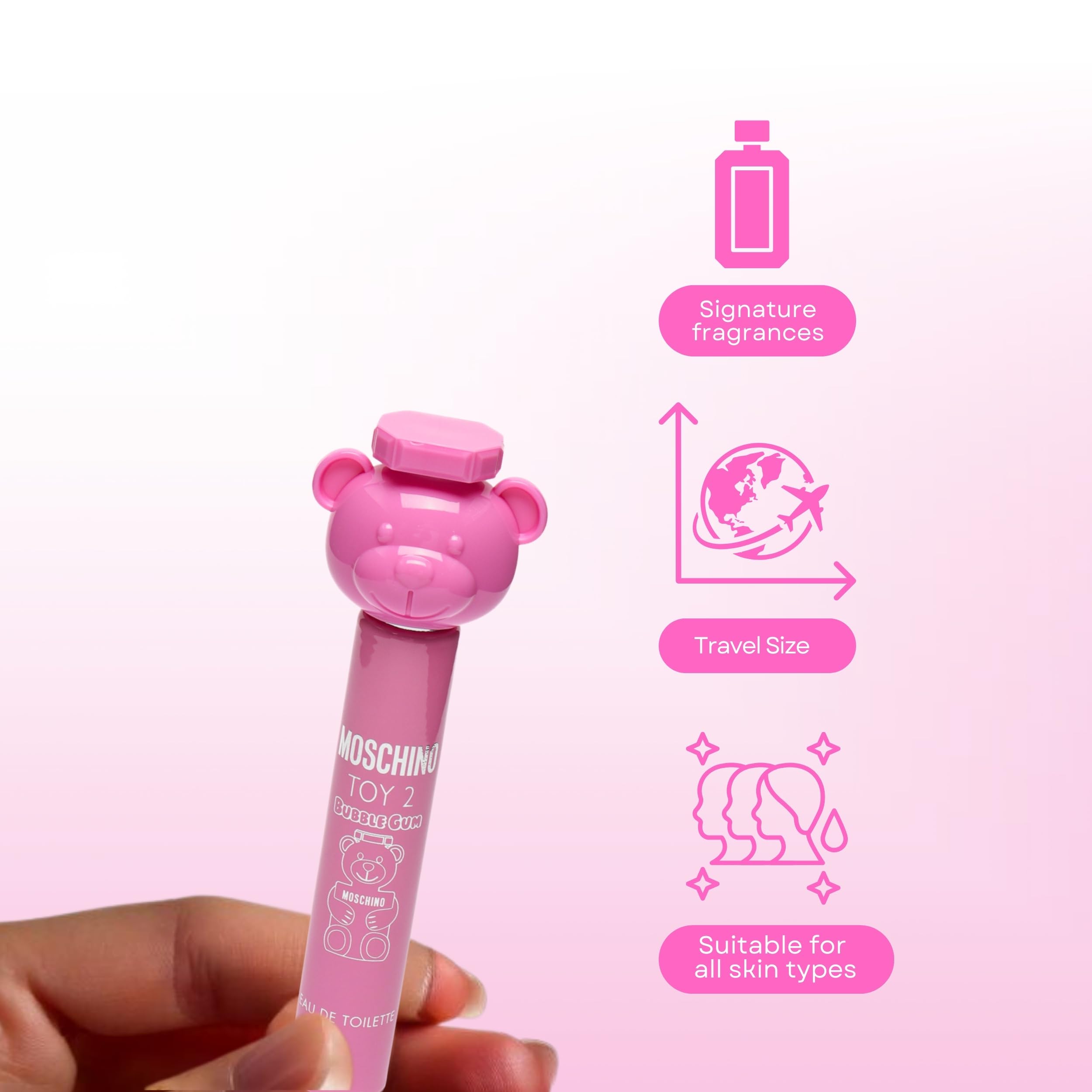 Moschino Toy 2 Bubble Gum Perfume for Women Mini EDP Spray 0.3 Ounce