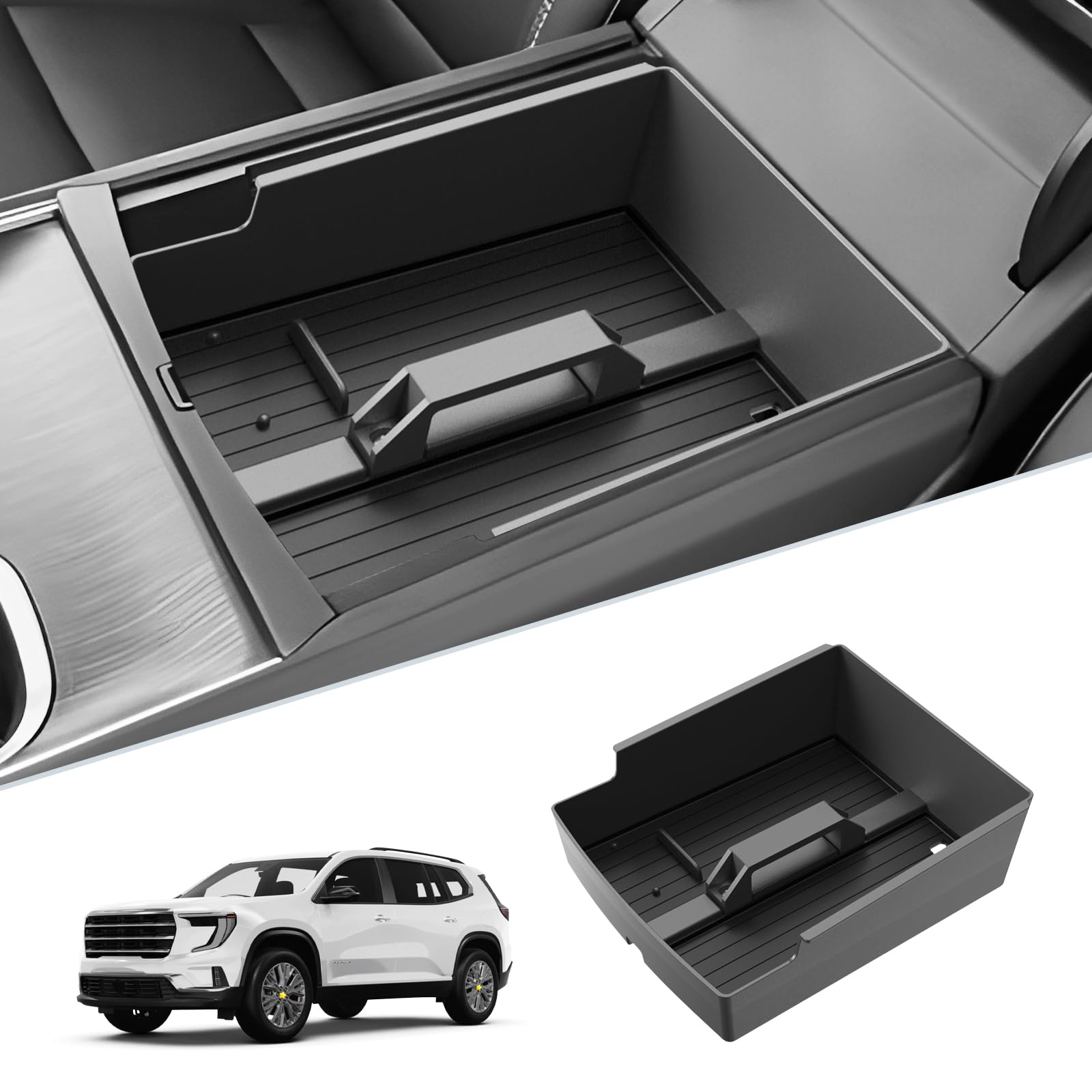 SKTUfor 2024 2025 2026 GMC Acadia Center Console Organizer for 2024 2025 2026 GMC Acadia (Elevation/AT4/Denali) Console Tray 2024 2025 2026 Acadia Accessories with Sunglasses Holder