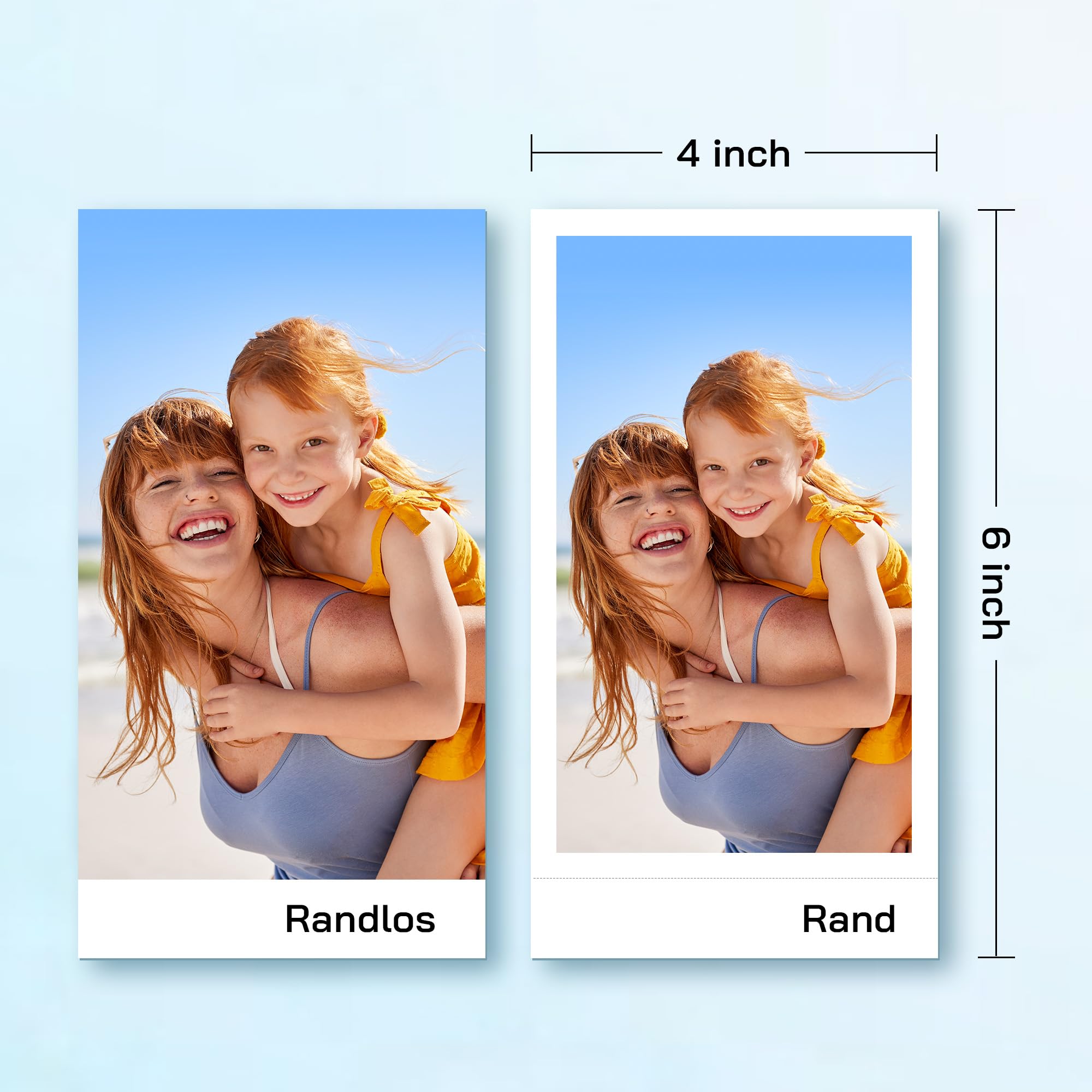 WOLFANG Fotodrucker, Sofortbilddrucker mit 54 Blatt (4 x 6 Zoll), unterstützt WLAN-Verbindung, kreative Fotobearbeitungs-Apps, für iOS/Android-Smartphone