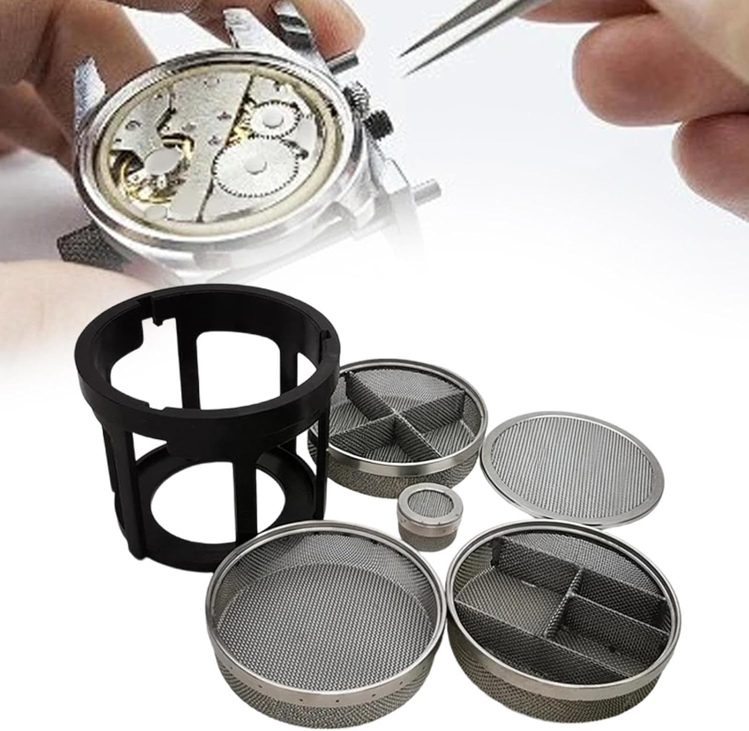 Watch Cleaner Mesh Baskets Set Professional Practical Accessory Durability