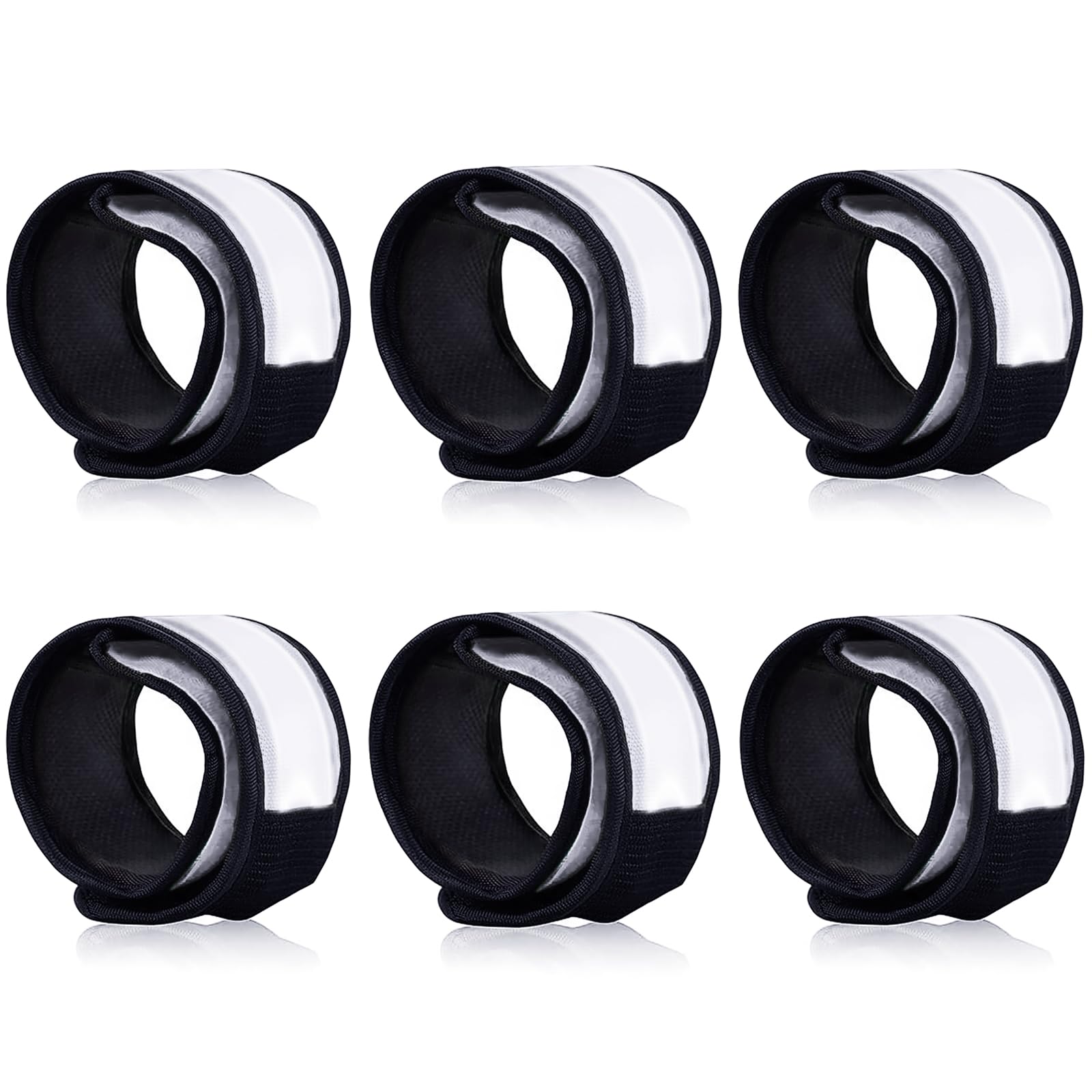 esonstyle 6 Stück LED Leuchtarmband Kinder, Reflektorband Nacht Sicherheits Armbänder, Leuchtende Slap Armbänder für Joggen, Party, Sport, Camping, Festivals & Konzerte