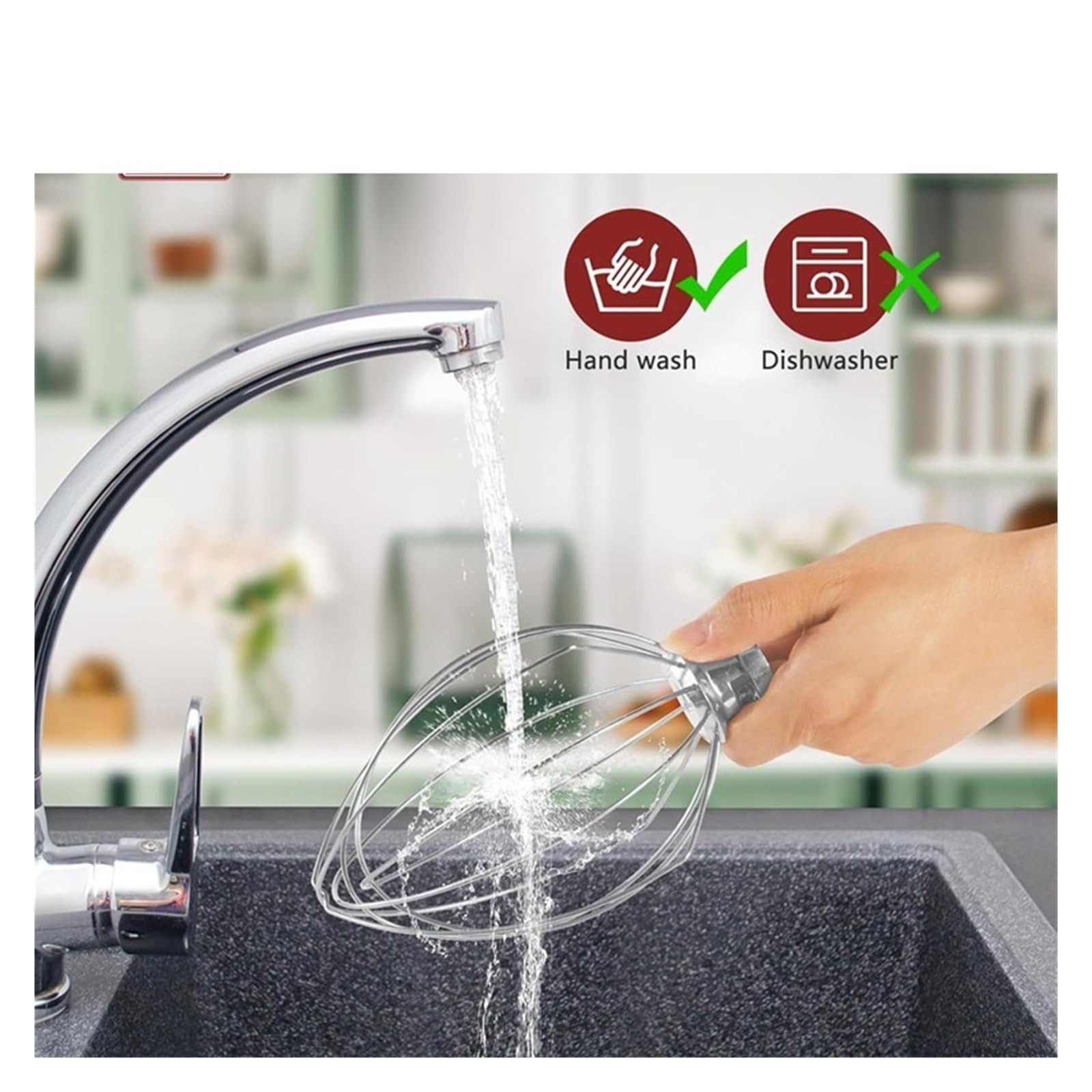 Accesorio Batidor De Acero Inoxidable K5AWW, Compatible Con KitchenAid, Batidora De Tazón Giratorio De 5-6 Cuartos, Repuesto De Batidor De Alambre, Crema De Huevo