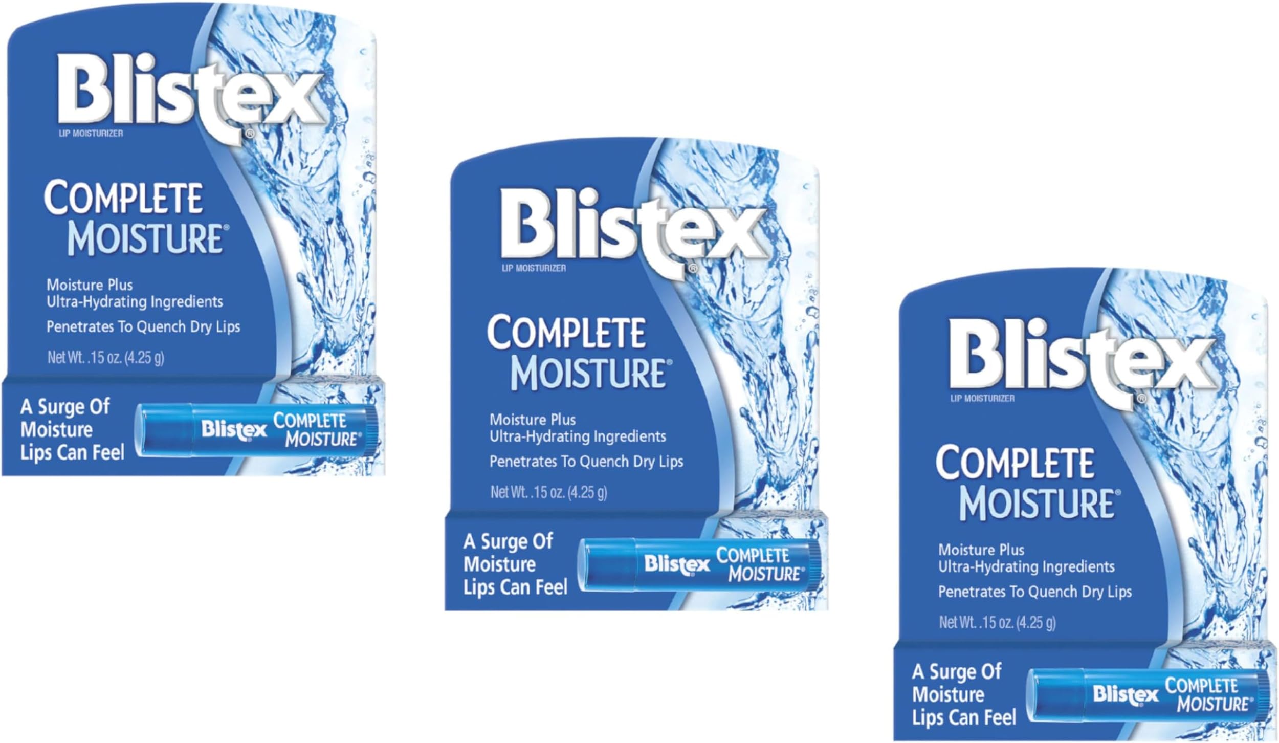 Blistex Complete Moisture.15-Ounce Tubes (Pack of 3)