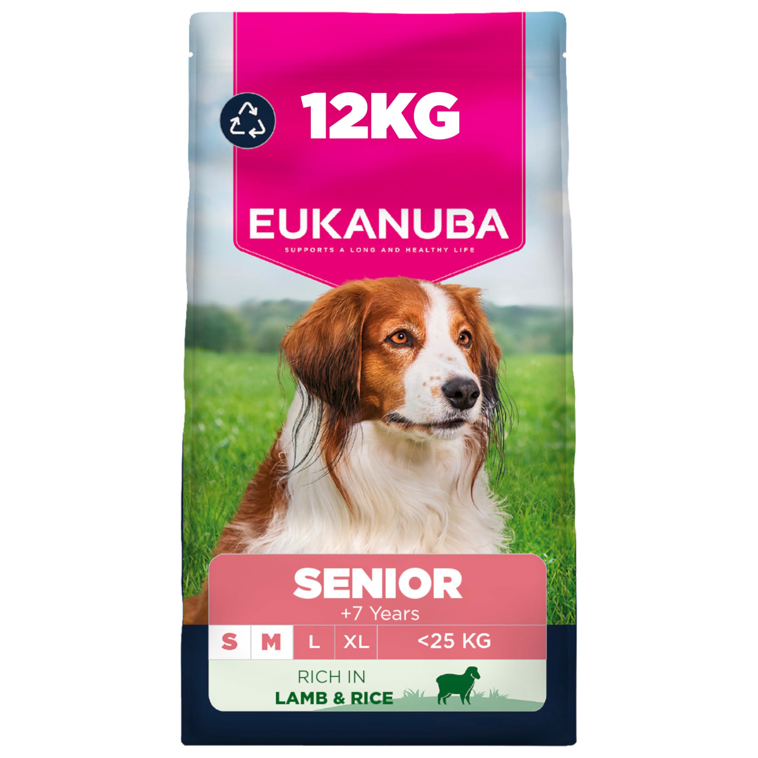 Eukanuba Premium Nutrition Senior Small & Medium Breed Lamb & Rice - Economy Pack: 2 X 12Kg